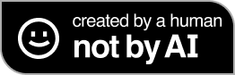 Created By a Human Not By AI Badge black